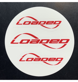 LOADED LOADED TRIPLE LOGO STICKERS (RED)