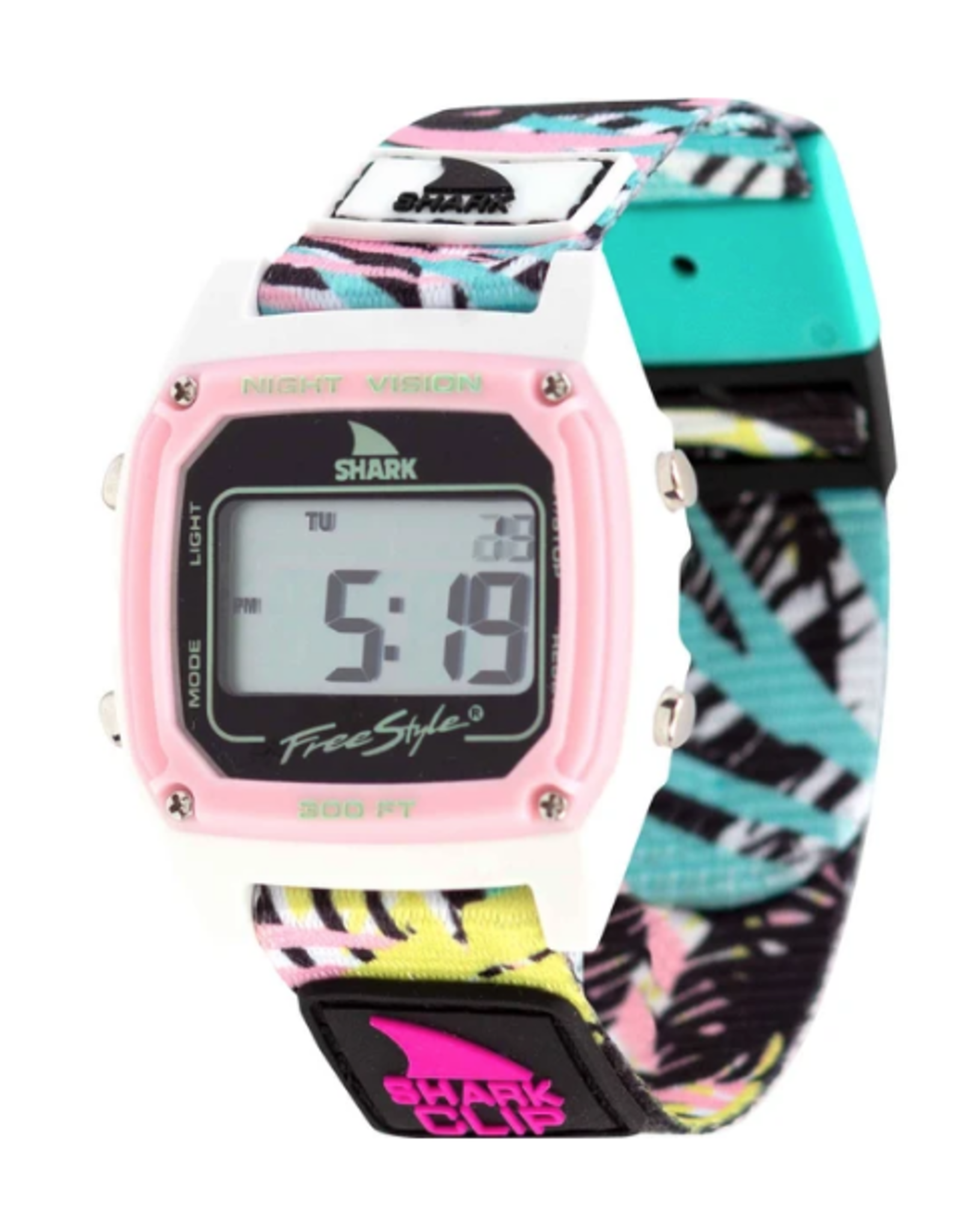 FREESTYLE FREESTYLE SHARK CLASSIC CLIP PINK PALM WATCH