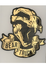 BEAR BEAR TRUCK SKULL STICKER, GOLD