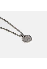 HALF UNITED THE HAITIAN COIN NECKLACE, SILVER