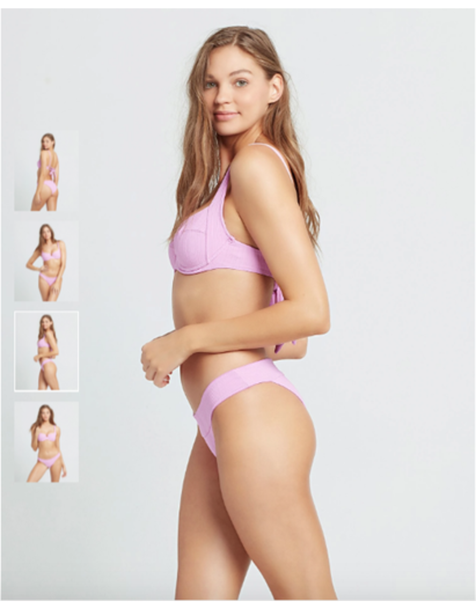 L*SPACE Pointelle Rib Veronica Bikini Bottom