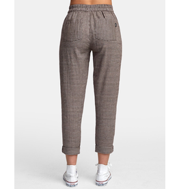 RVCA BACK SEAT DRIVER PLAID HIGH RISE PANTS