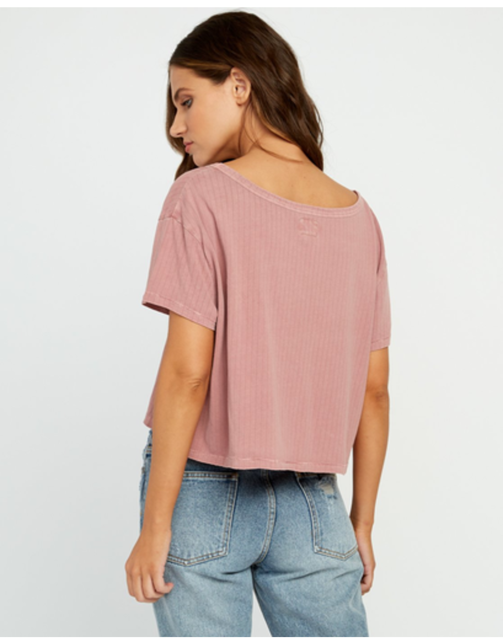 RVCA Girls HEADLINE CROPPED KNIT TOP