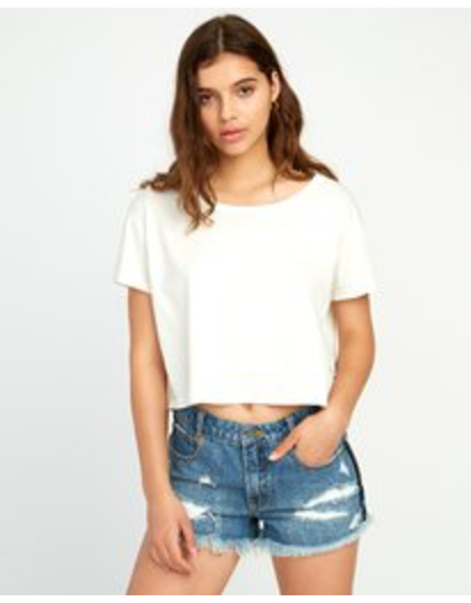 RVCA Girls HEADLINE CROPPED KNIT TOP