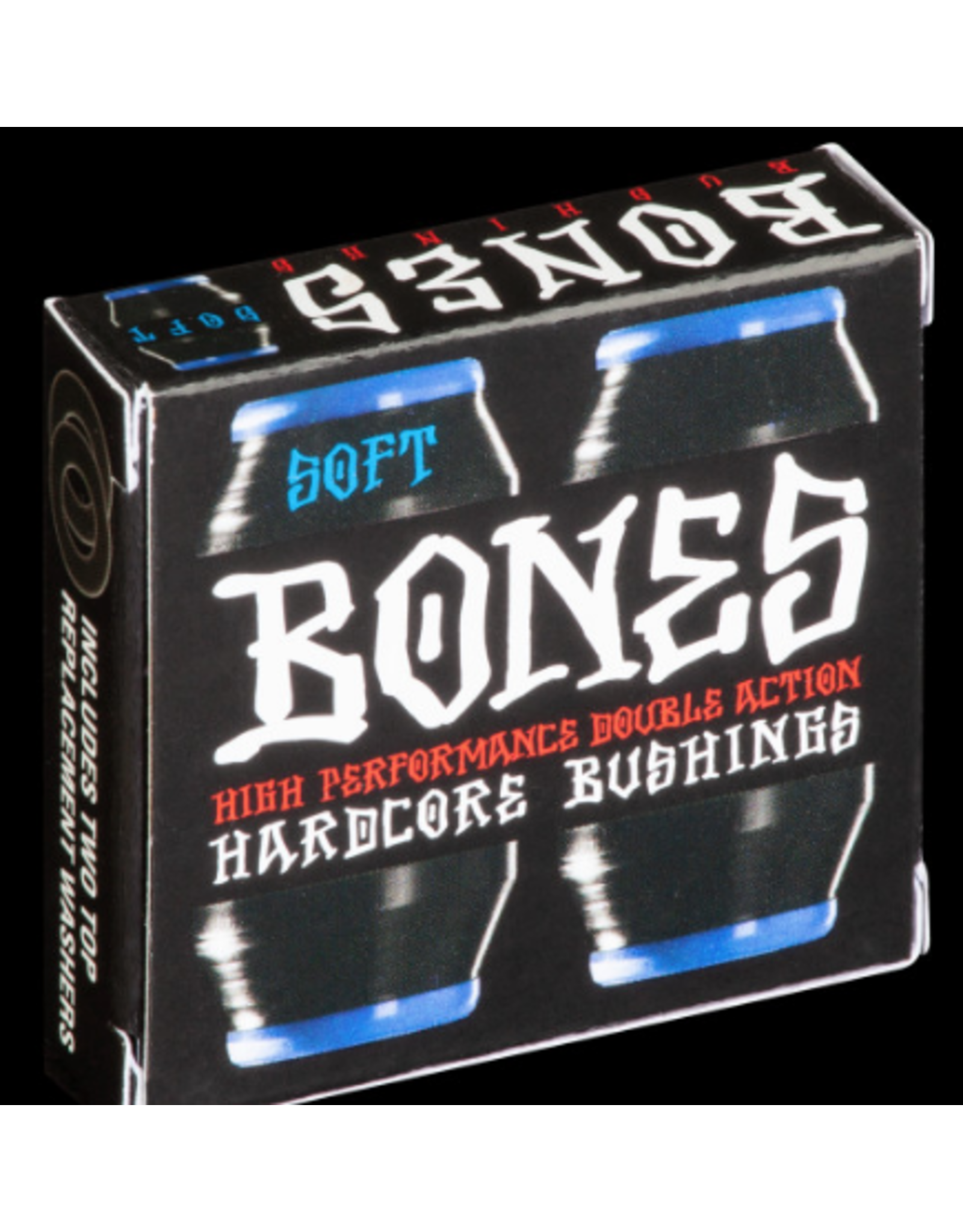 BONES BONES HARDCORE 4PC SOFT BLACK/BLUE BUSHINGS