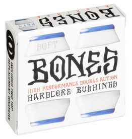 BONES BONES HARDCORE 4PC SOFT WHITE/BLUE BUSHINGS