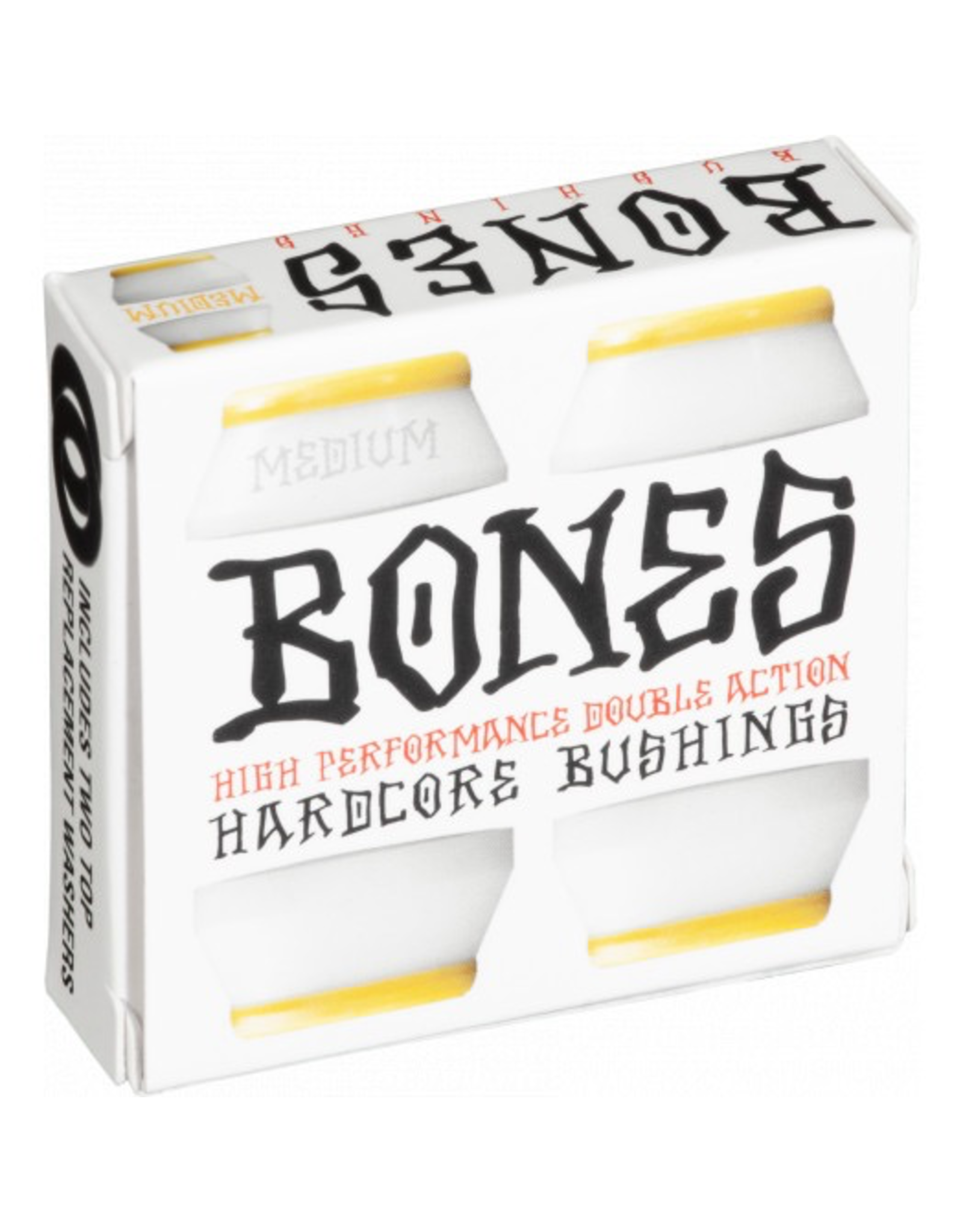 BONES BONES HARDCORE 4PC MED WHITE/YELLOW BUSHINGS