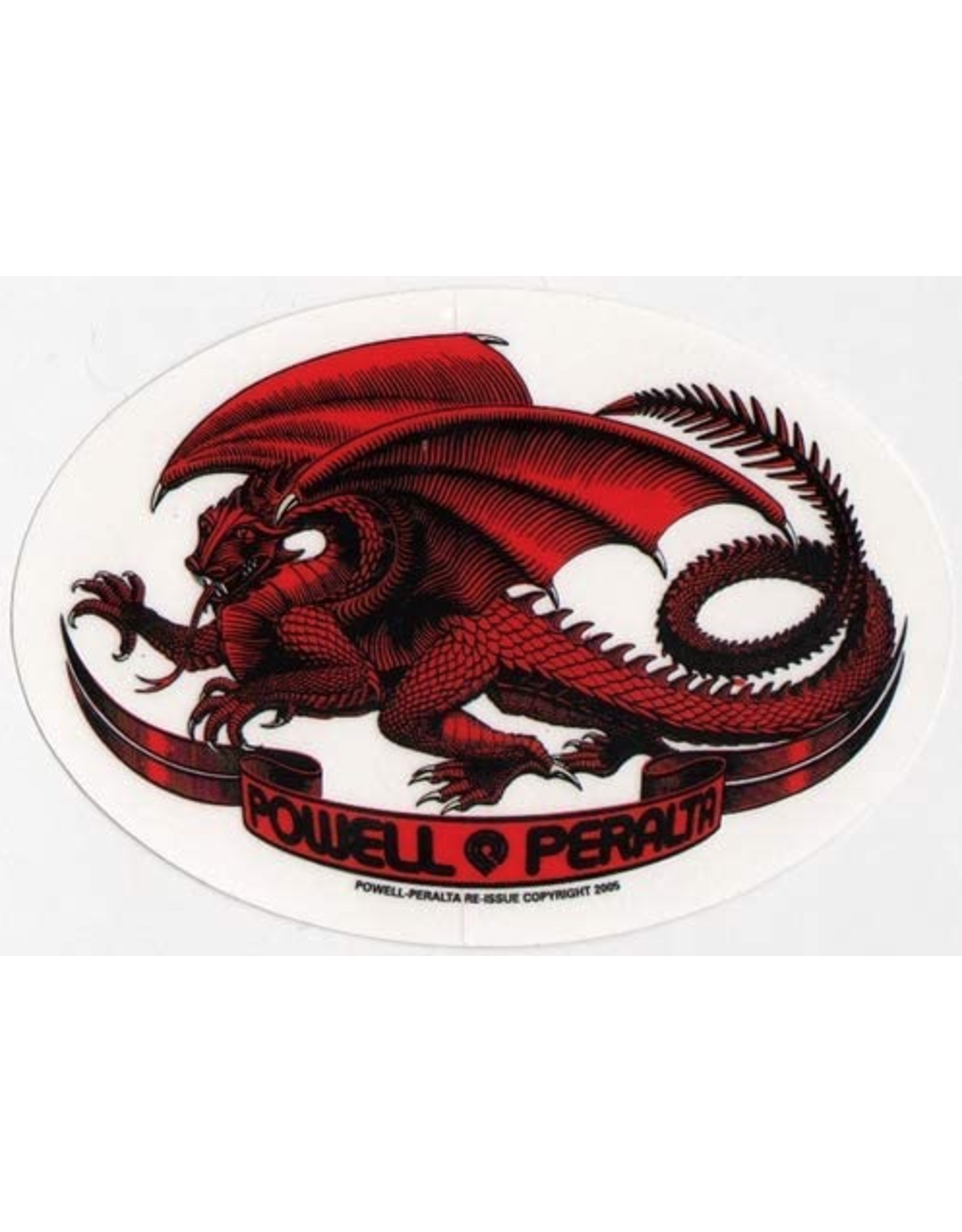 POWELL POWELL PERALTA RED OVAL DRAGON STICKER