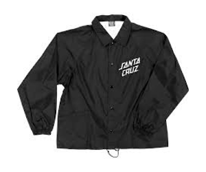 SANTA CRUZ SLANT COACH WINDBREAKER - BLACK/WHITE - Salty's Board Shop