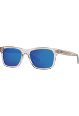 COSTA DEL MAR COSTA TYBEE SHINY LIGHT GREY WITH BLUE MIRROR LENSES 580G