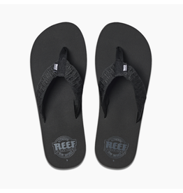 REEF REEF SMOOTHY BLACK FLIP FLOPS MENS