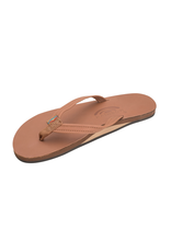 Rainbow Sandals LADIES RAINBOW CLASSIC LEATHER SINGLE LAYER NARROW TAN