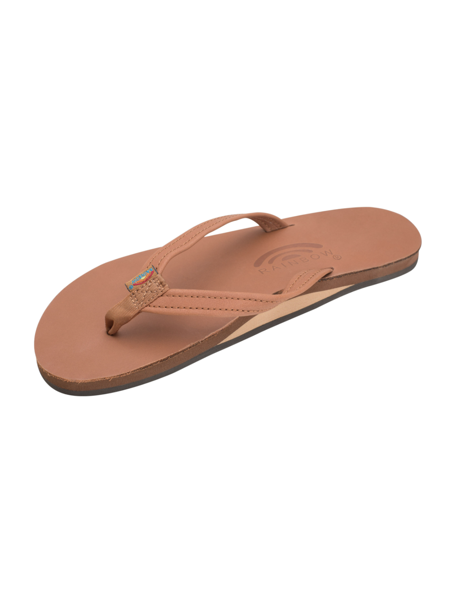 Rainbow Sandals LADIES RAINBOW CLASSIC LEATHER SINGLE LAYER NARROW TAN