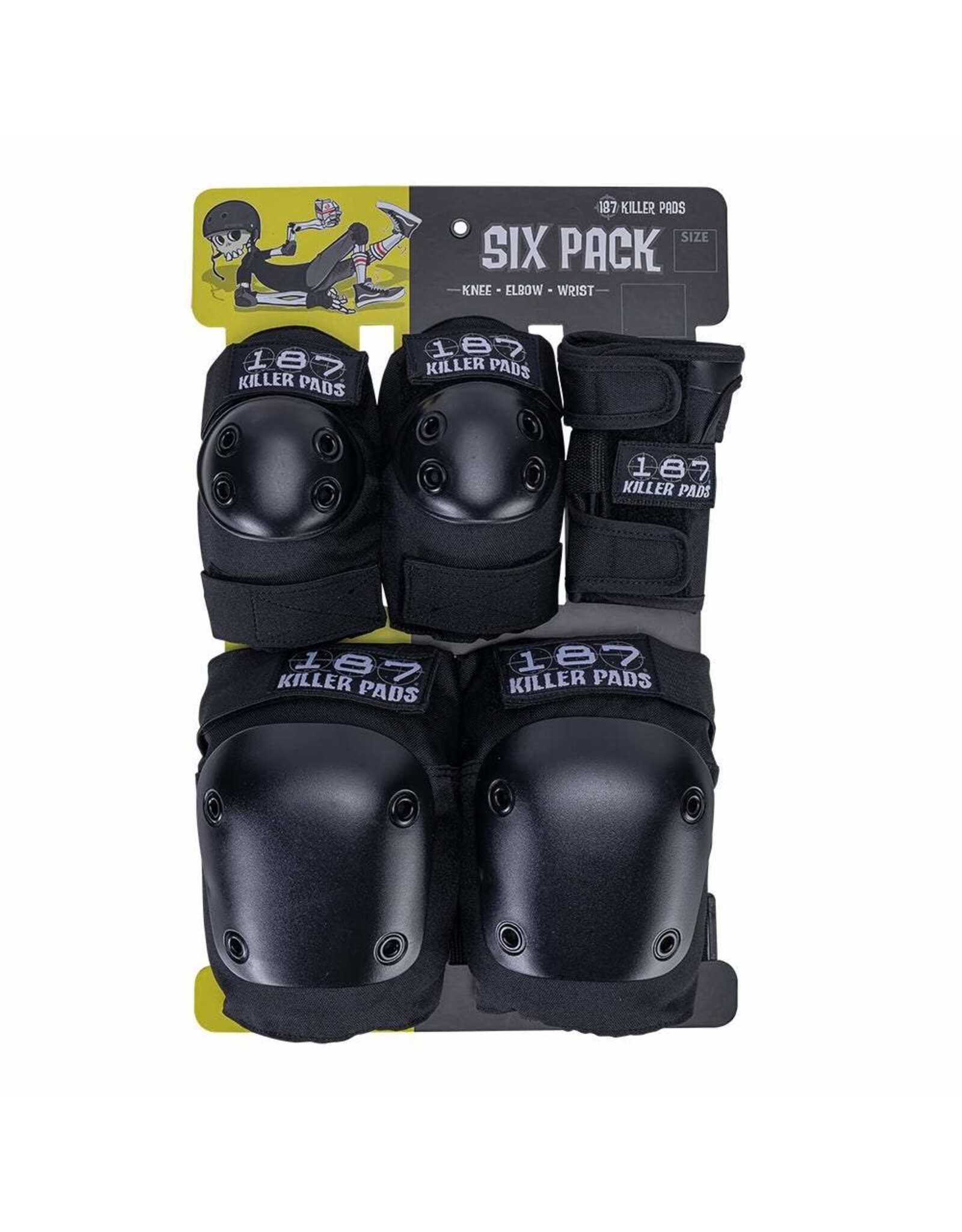 187 187 KILLER PADS 6 PACK SET BLK