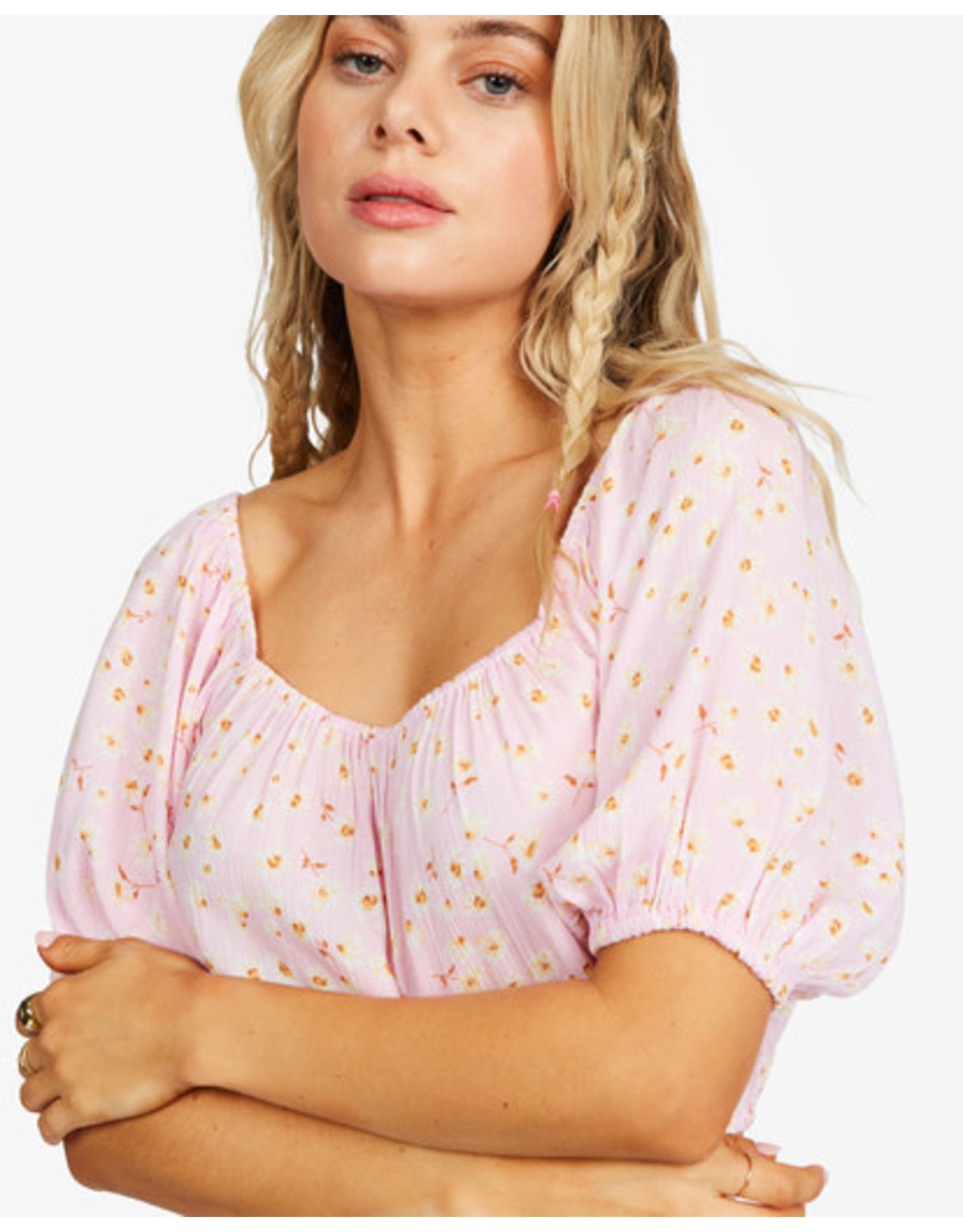 BILLABONG BILLABONG Sun City Off-The-Shoulder Crop Top