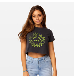 PURA VIDA PURA VIDA WAVE LOGO CROP TEE