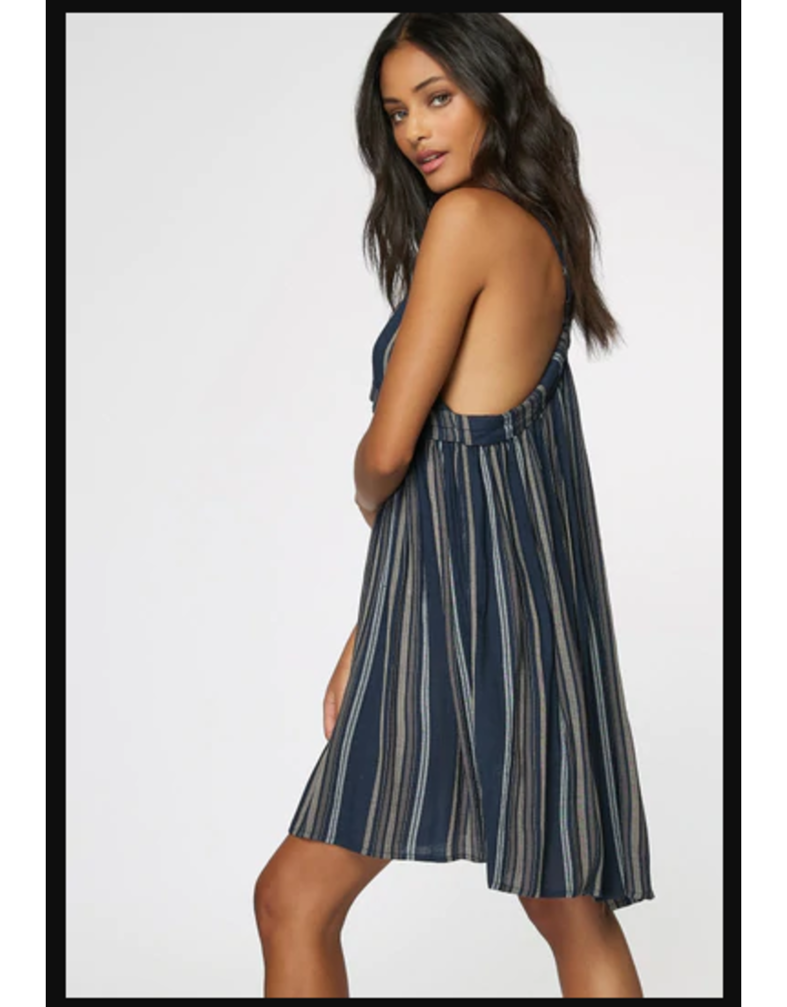 ONEILL Womens ONEILL SALTWATER SOLIDS STRIPE TANK DRESS COVER-UP
