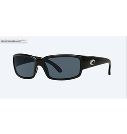 COSTA DEL MAR COSTA CABALLITO SHINY BLACK W/ GRAY 580P