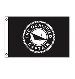 The Qualified Captain TQC Nautical Flag 12"x18"