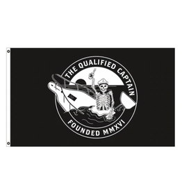 The Qualified Captain Qualified Nautical Flag - Skeleton 12"x18"