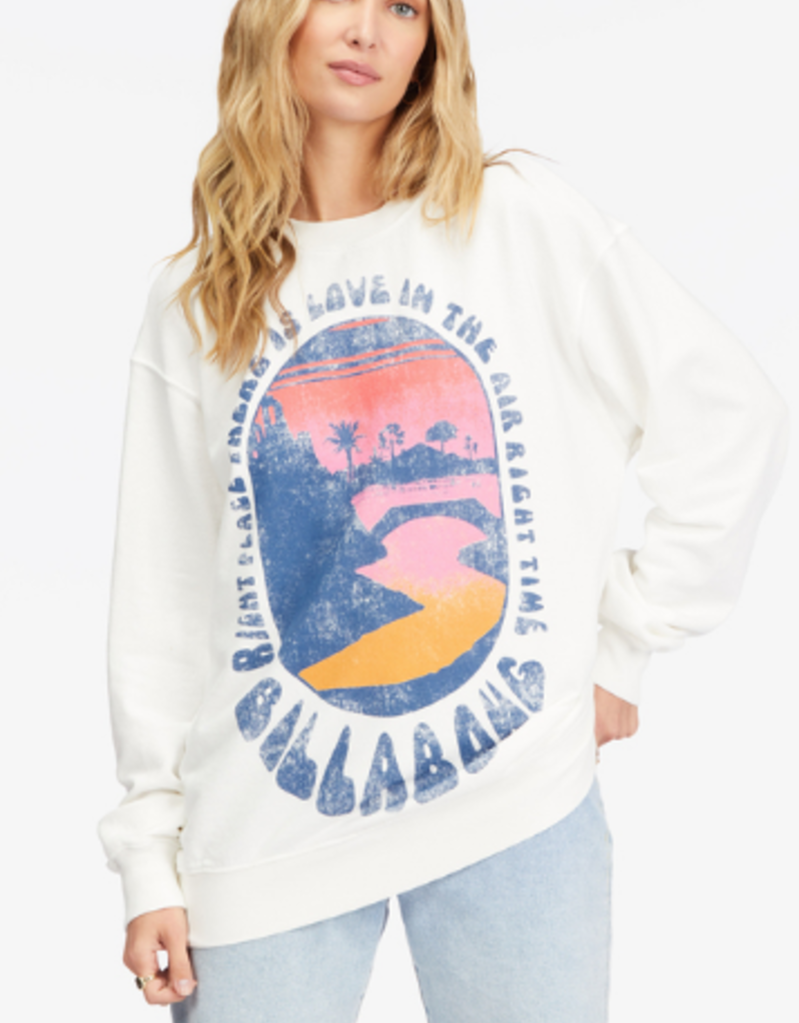 BILLABONG GIRLS BILLABONG Chasing The Moon Crewneck Sweatshirt