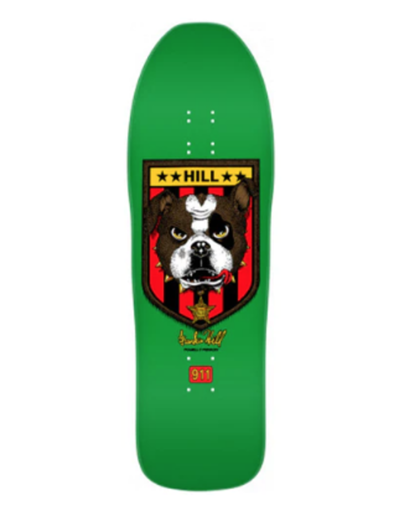 POWELL Powell Peralta Frankie Hill Bulldog Skateboard Deck Green - 10 X 31.5