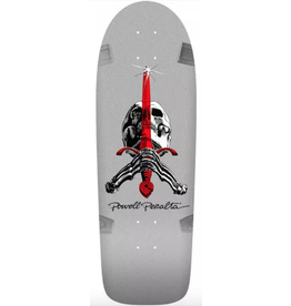 POWELL Powell Peralta Ray Rodriguez OG Skull and Sword Skateboard Deck Silver - 10 x 30