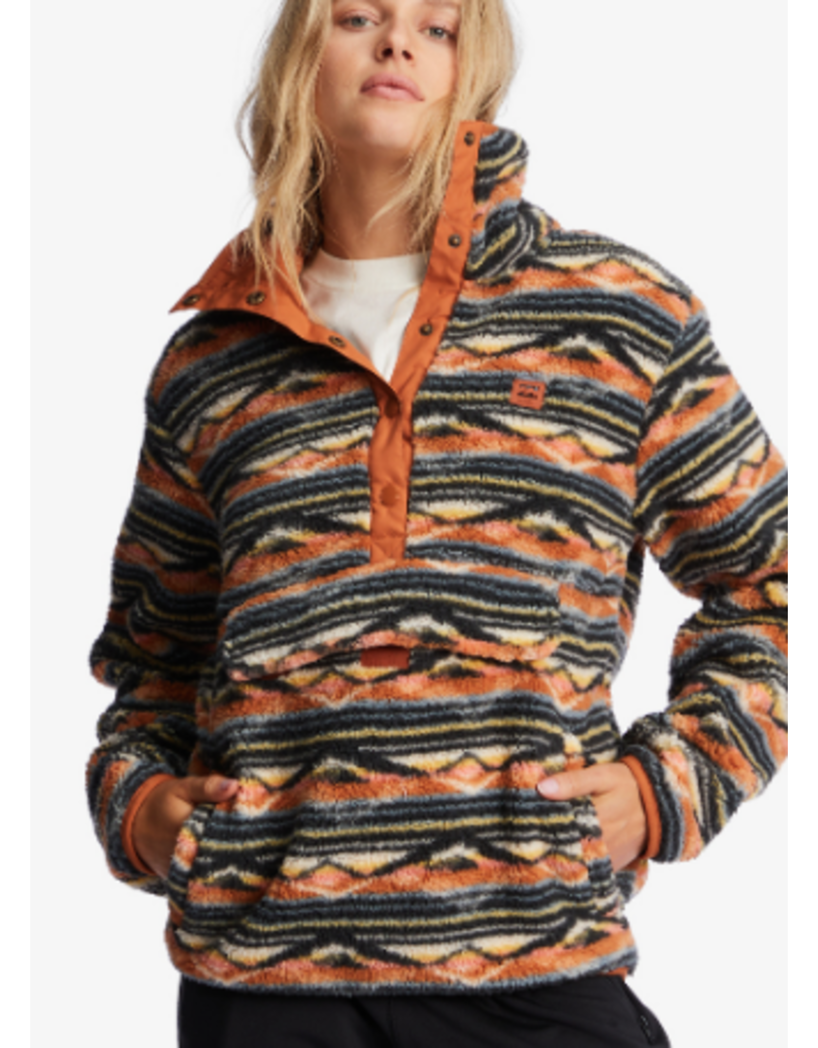 BILLABONG GIRLS A/Div Switchback Pullover Mock Neck Sweatshirt