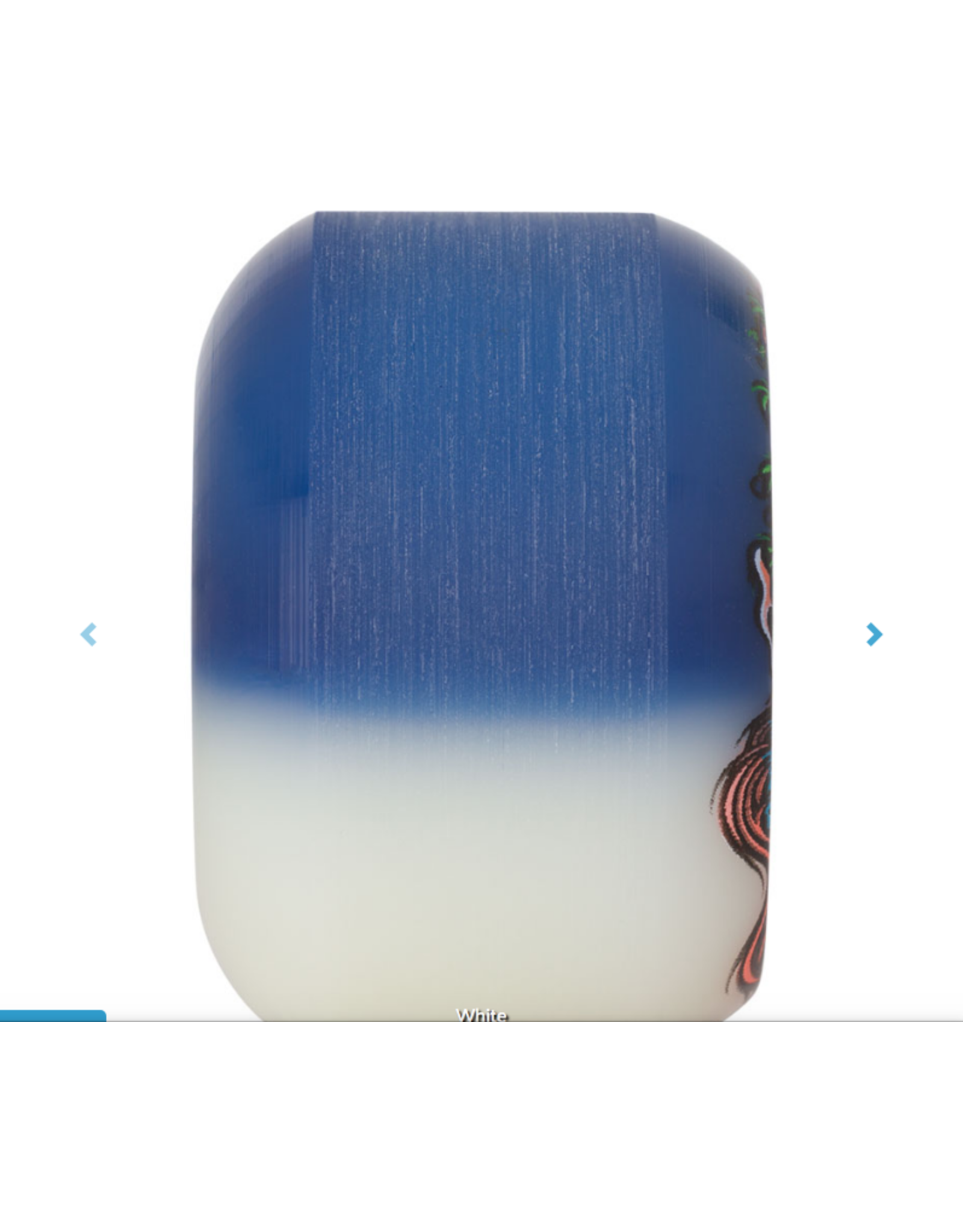 SLIMEBALLS 53mm Hairballs 50-50 White Blue 95a Slime Balls Skateboard Wheels SKU: #22222900
