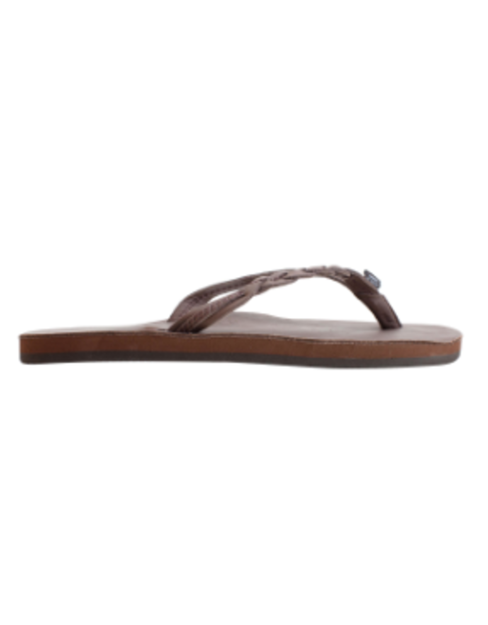 Rainbow Sandals Flirty Braidy - Single Layer Classic Leather 1/2" Narrow Strap with Braid