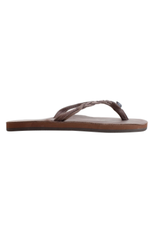 Rainbow Sandals Flirty Braidy - Single Layer Classic Leather 1/2" Narrow Strap with Braid