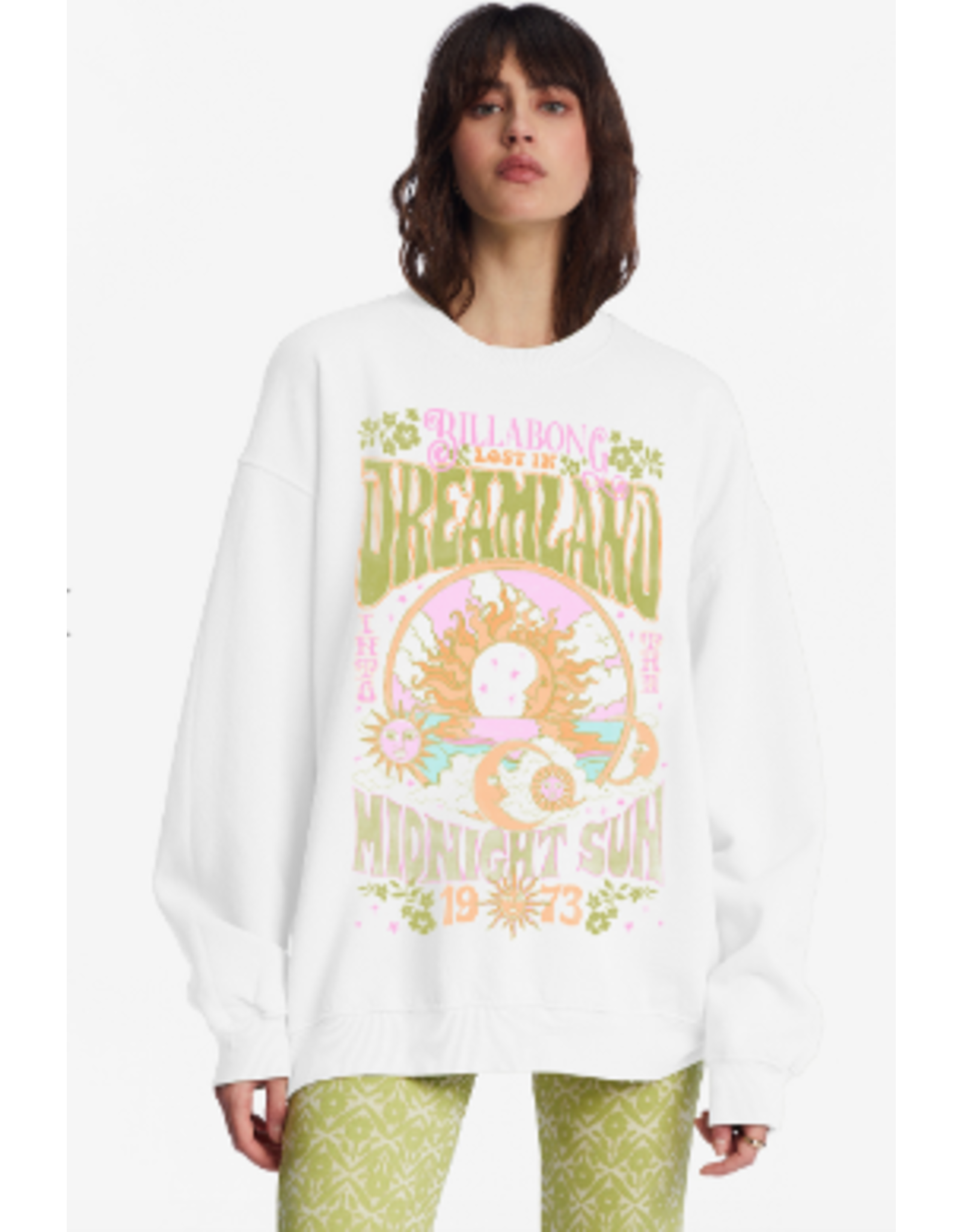 BILLABONG GIRLS Billabong Ride In Oversized Crewneck Sweatshirt