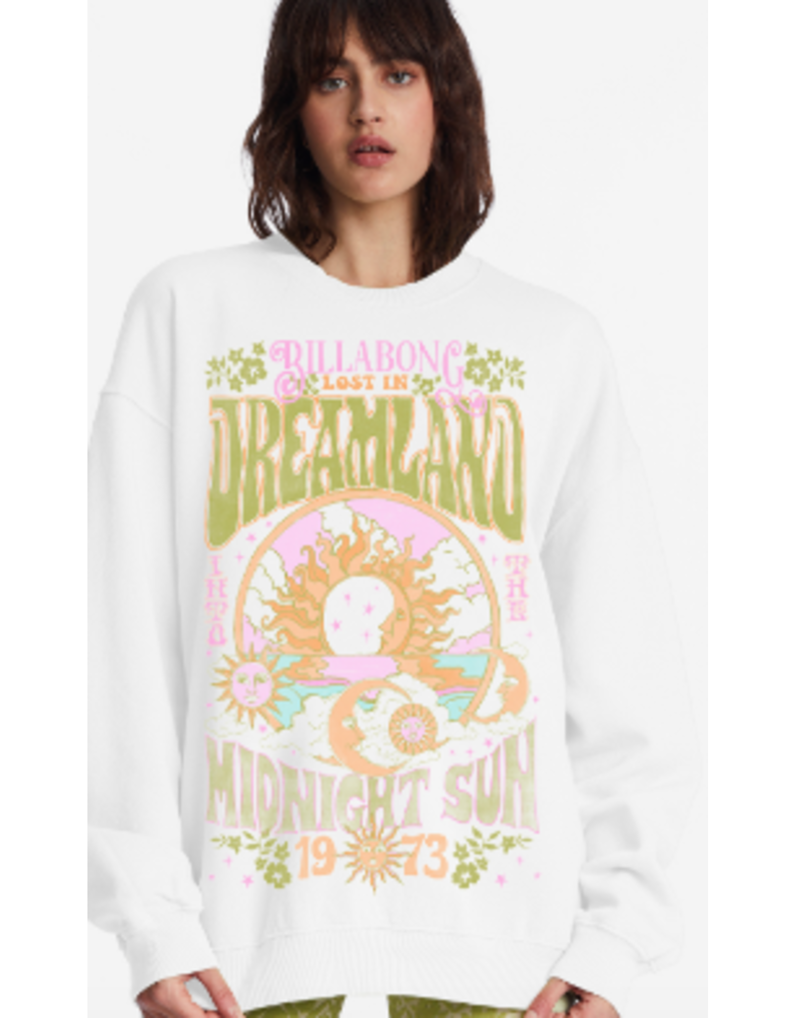 BILLABONG GIRLS Billabong Ride In Oversized Crewneck Sweatshirt