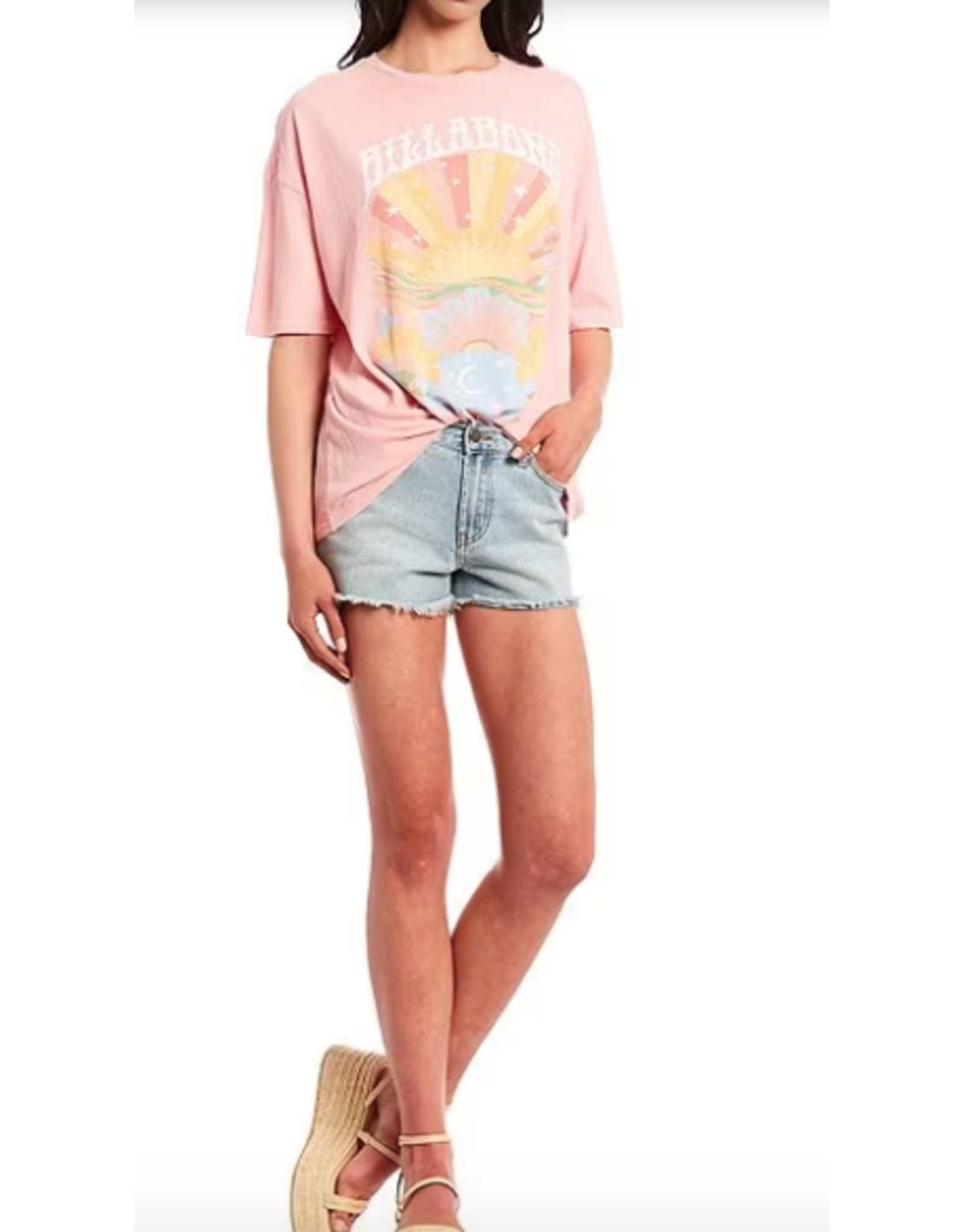 BILLABONG GIRLS Billabong Good Vibes Oversized Graphic T-Shirt