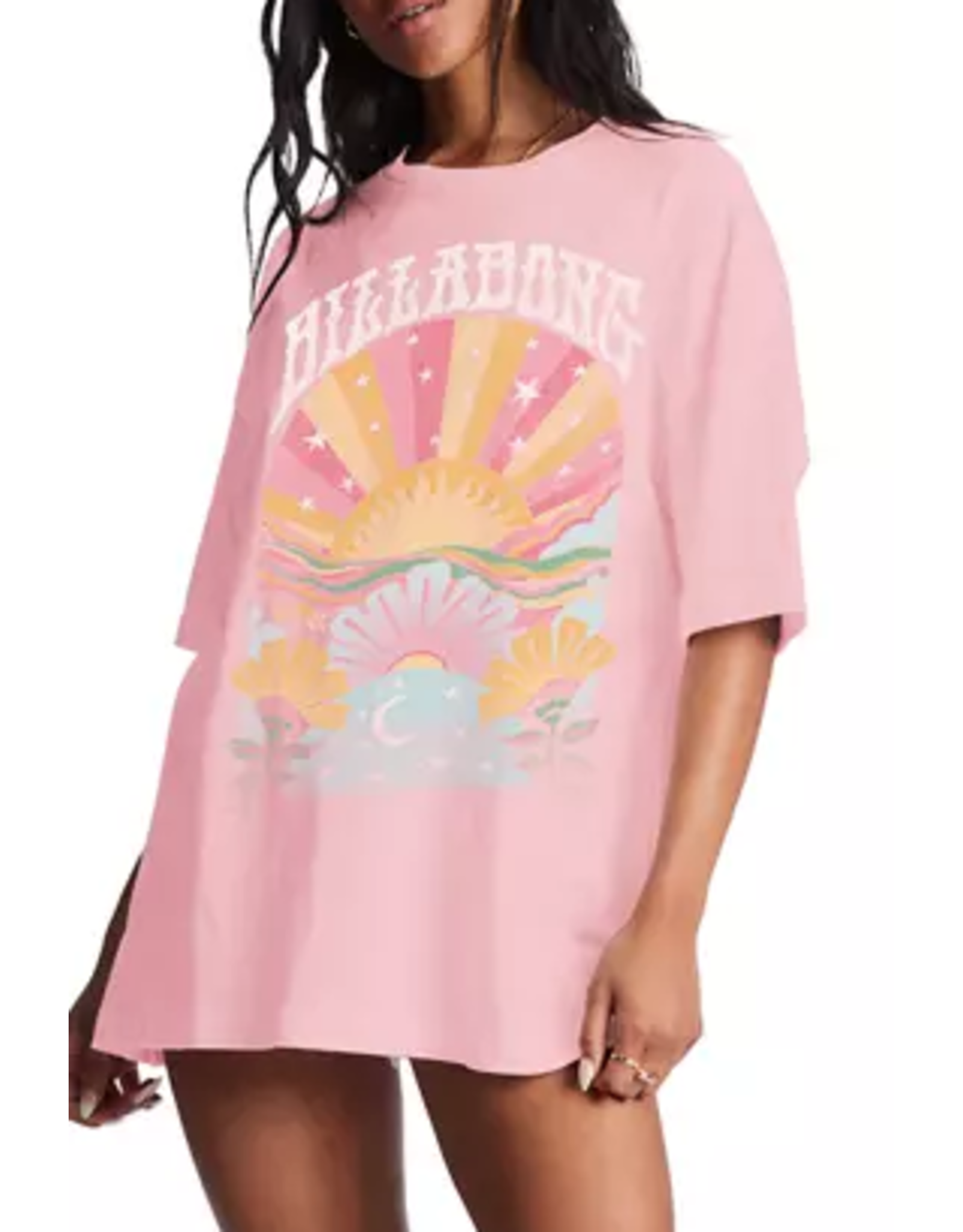 BILLABONG GIRLS Billabong Good Vibes Oversized Graphic T-Shirt
