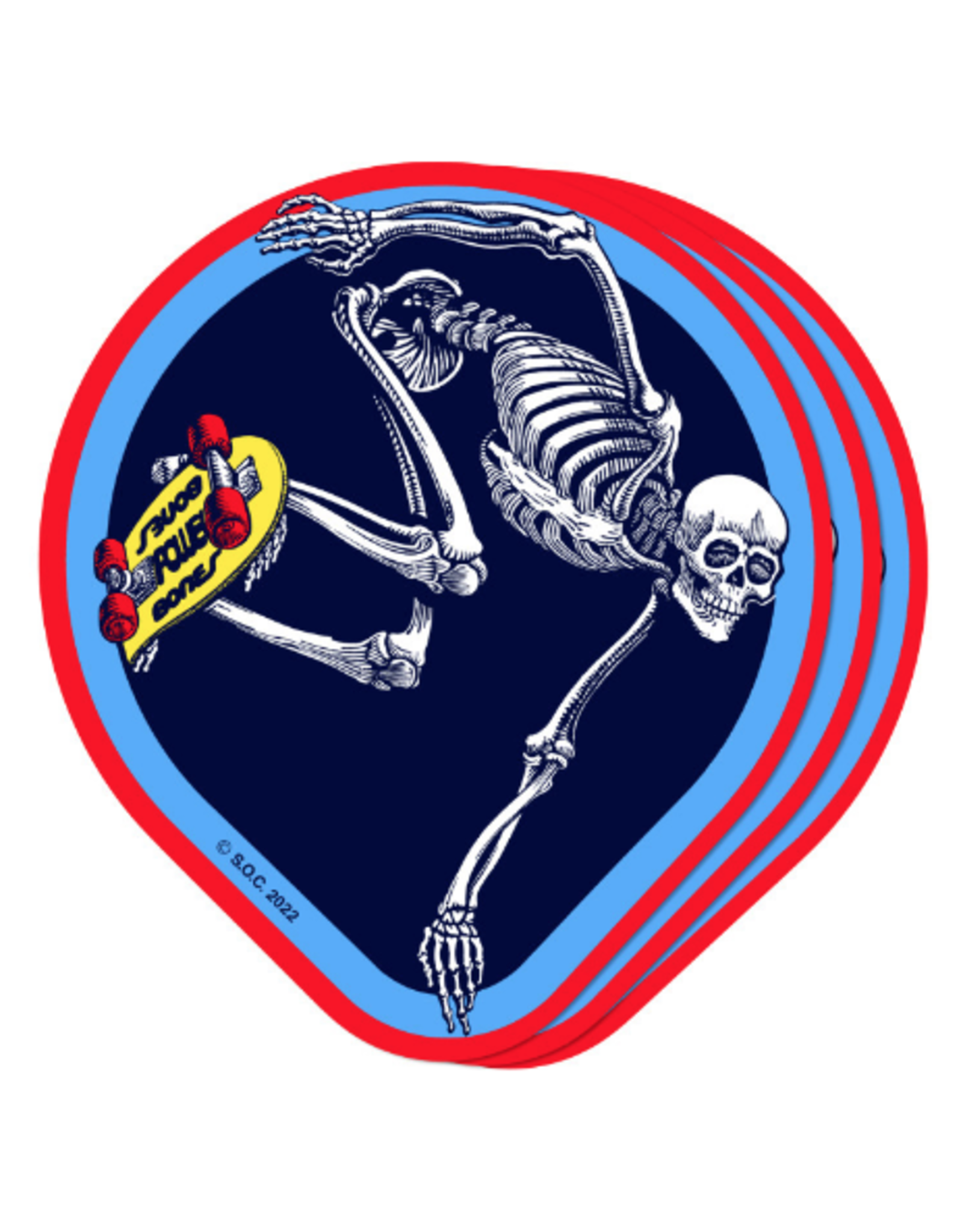 POWELL PERALTA Powell Peralta OG Skateboarding Skeleton Sticker 4.5"