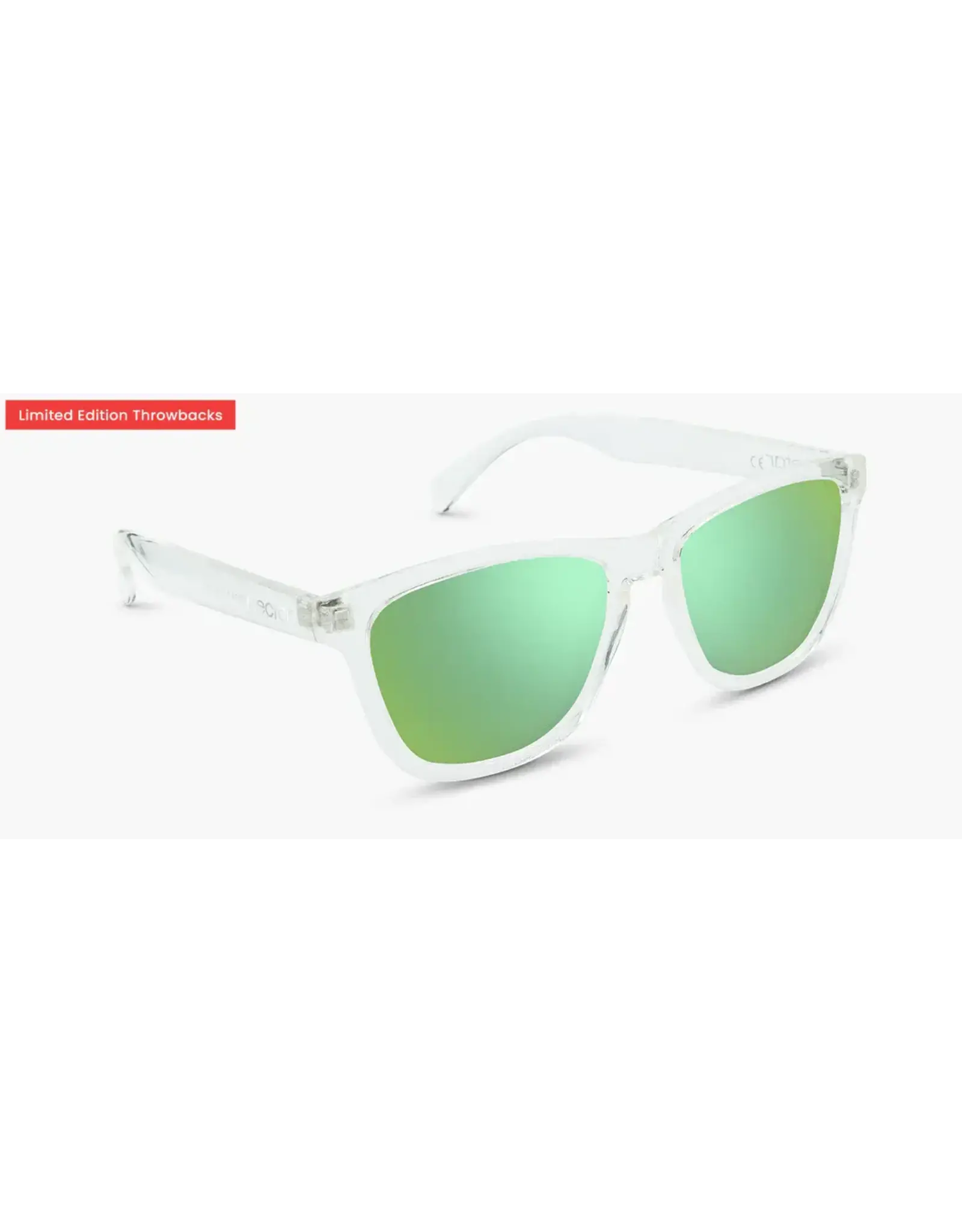 NECTAR CHUCKTOWN - GLOSSY TRANSPARENT CLEAR FRAME - GREEN MIRROR LENS