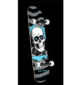 POWELL PERALTA Powell Peralta Ripper One Off Silver/Light Blue Birch Complete Skateboard - 7.75 x 31.08