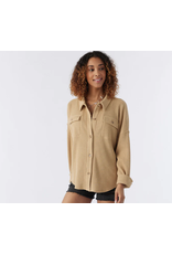 ONEILL Womens TOUR WAFFLE KNIT BUTTON-UP TOP
