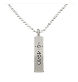 Compass Necklace In Silver