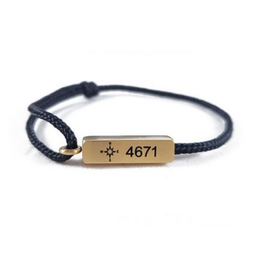 Compass Bracelet In Gold/Coal