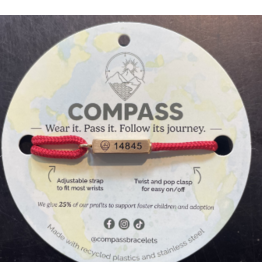 Compass Bracelet In Gold/Red