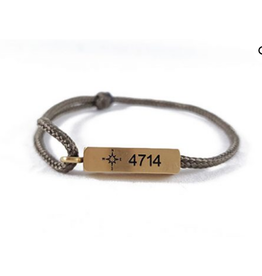 Compass Bracelet In Gold/Olive