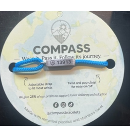 Compass Bracelet In Silver/Blue