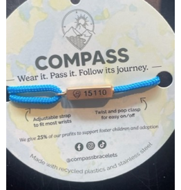 Compass Bracelet in Gold/Blue