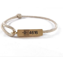 Compass Bracelet In Gold/Sand