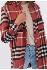 ONEILL Womens BROOKS OVERSIZED FLANNEL TOP - Size S