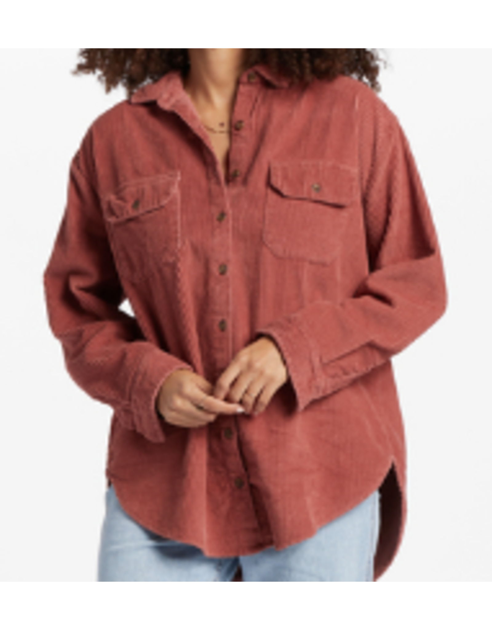 BILLABONG So Stoked Cord Long Sleeve Top - Size M