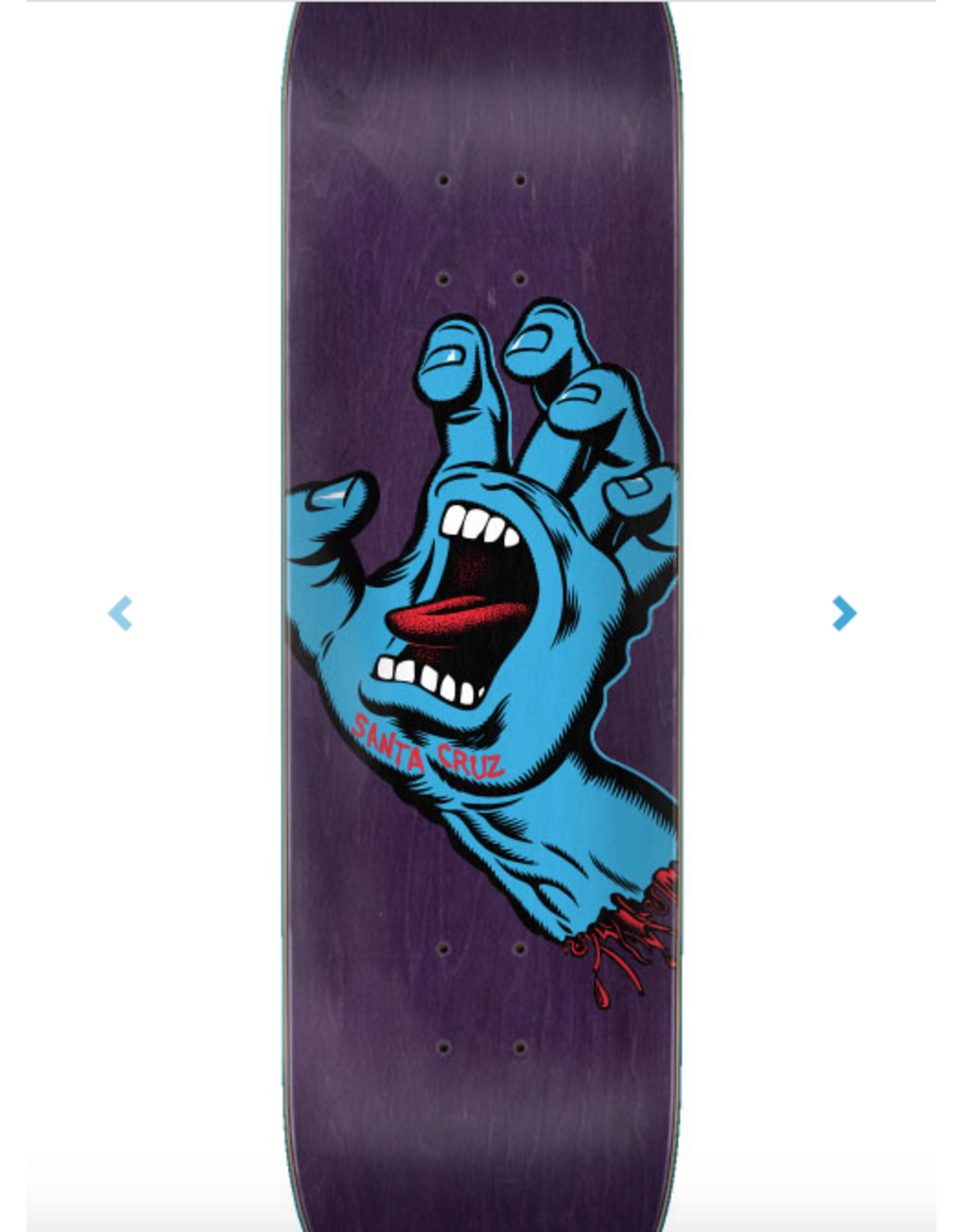 santa cruz Screaming Hand Skateboard Deck 8.375in x 32in Santa Cruz SKU: #11116149
