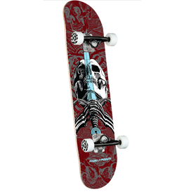 POWELL PERALTA Powell Peralta Skull & Sword One Off Burgundy Birch Complete Skateboard - 7.5 x 28.65